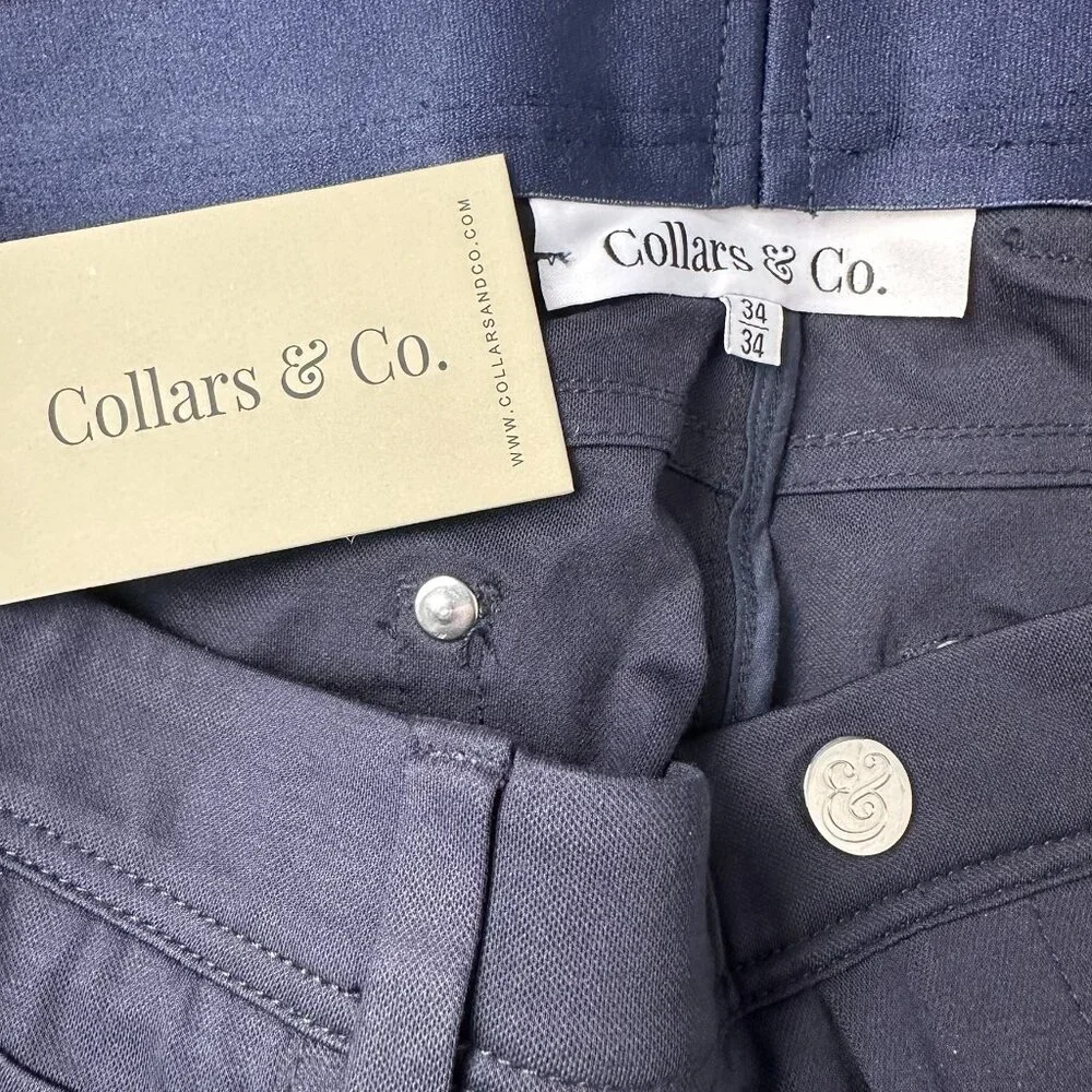 Collars‎ & Co Men's CEO Tech Pull On Stretch Pants, Size W34 x L34, Navy